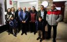 Parte de los integrantes de la Asociación de Belenistas de Tafalla en la inauguración de la muestra