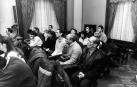 Los vecinos de la Rochapea afectados por el plan parcial del barrio, en un pleno del Ayuntamiento de Pamplona