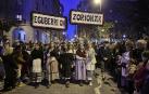 Desfile del Olentzero por las calles de Pamplona.