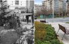Antes y después de la calle monasterio de Belate, en Pamplona./