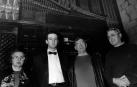 Ángela Burguete, el músico Raúl del Toro, José Luis Goñi y José Antonio Pérez Añanos, tras el primer concierto con el órgano de Aibar restaurado