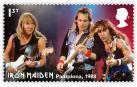 Sello del concierto de Iron Maiden en Pamplona, en 1988