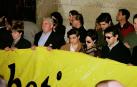 La familia de Jose Ignacio Iruretagoyena participo en  la manifestación de protesta por el asesinato del edil guipuzcoano