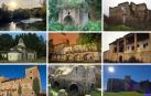 La presa de Santa Engrancia, la iglesia de San Bartolomé de Larrángoz, el palacio e iglesia de Guenduláin, el monasterio de Yarte, el palacio del Marqués de Andía, el palacio de los Condes de Lerín, el palacio de Cabo de Armería de Viguria, la Real Fábrica de Armas de Orbaizeta y la iglesia y recinto conventual de Aberin son algunos de los monumentos navarros en la Lista Roja de Hispania Nostra