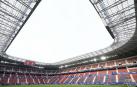 El Sadar, el sábado 14 de enero, horas antes del partido Osasuna-Mallorca
