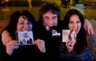 Desde la izq.: Delia Oloriz (La isla de Delos), Juantxo Foto-Rock (+Karas) y Marian Ruiz (Bandada).