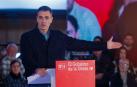 Pedro Sánchez, durante un acto de precampaña en apoyo al actual alcalde de Sevilla
