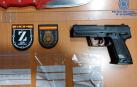 Armas y drogas incautadas por la Policía Nacional en Pamplona