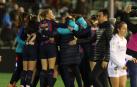Las jugadoras del Barcelona celebran el pase a la final de la Supercopa