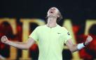 Korda celebra la victoria ante Medvedev en Australia