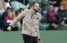 El entrenador del Elche, Pablo Machín, en el partido contra Osasuna