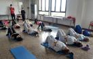 Profesionales del Hospital Reina Sofía en una de las pausas saludables
