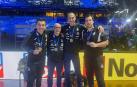 Fermín Iturri Bandrés, a la derecha, junto al seleccionador Jordi Ribera y otros técnicos