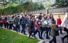 Alumnos del Santísimo Sacramento salen a la calle por la no violencia y la paz