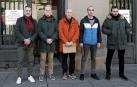 Representantes de la Comisión de Personal de la Policía Foral, este viernes