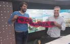Daniel Ramírez García-Mina y Carlos Alsina, con la bufanda de Osasuna