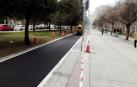 Vista del nuevo carril bici en una imagen tomada este mismo martes
