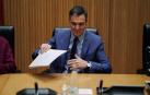El presidente del Gobierno, Pedro Sánchez, preside una reunión del Grupo Parlamentario Socialista, en el Congreso de los Diputados, este martes