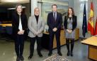 De izda a dcha: Ana Burusco, Juan Cruz Cigudosa, Ramón Gonzalo y Mar González