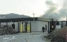 Humo en la zona de la estación de compresión del gasoducto de Irún, el pasado miércoles