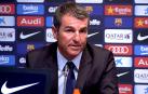 Robert Fernández, en una rueda de prensa durante su etapa como director deportivo del F.C. Barcelona