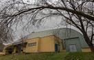 Exterior de la carpa de Oncineda donde hay quejas por frío
