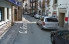 Parte de la calle Parroquia de la localidad navarra de Santesteban.