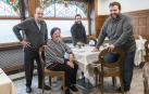De izda. a dcha., Luis Salcedo Zabalza, Ana Carmen Irala Barbería y sus hijos Juan y Luis, propietarios del Hotel Restaurante Remigio de Tudela