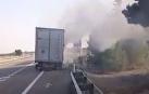 Vídeo de un camión ardiendo en Corella, en la AP68