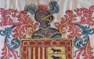 Escudo pintado sobre pergamino en la ejecutoria de higalguía de Miguel de Iriarte, 1738. Archivo de las Benedictinas de Corella