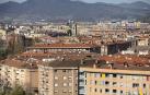 Vista del barrio de la Rocapea desde las Murallas de Pamplona.