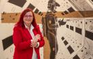 Clara Grima, matemática, premio Pasión por la ciencia, en el edificio de Ciencias de la Universidad de Navarra.