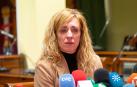 La alcaldesa de Maracena (Granada), Berta Linares (PSOE), durante la rueda de prensa ofrecida este miércoles