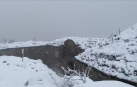 Un manto de nieve cubre el Fuerte de San Cristóbal