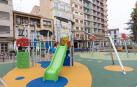 Imagen del parque infantil del paseo de Invierno de Tudela
