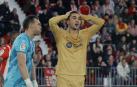 Ferran Torres se lamenta tras fallar una ocasión