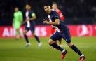 Achraf Hakimi, en un partido con el Paris Saint-Germain