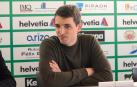 Carlos Chocarro, durante la rueda de prensa en la que ha anunciado su retirada