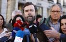 El portavoz de VOX en el Congreso de los Diputados, Iván Espinosa de los Monteros, atiende a los medios antes de la marcha en Madrid.