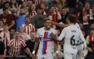 Rafinha celebra su gol en San Mamés