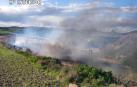 Lugar del incendio, en la salida de Tafalla en dirección a Artajona
