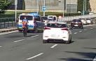 Retenciones en la avenida de Navarra de Pamplona