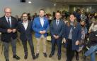 De izda. a dcha., Carlos Gimeno, Emilio Garrido, Alejandro Toquero, Bernardo Ciriza y la edil Irune García, ante los asistentes al acto