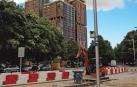 Obras del carril bici en la zona del año pasado.