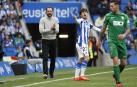 Pablo Machín, este domingo en Anoeta en el partido entre la Real Sociedad y el Elche