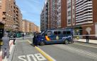 Efectivos de Policía Nacional han cortado durante unos minutos la calle Irunlarrea