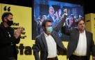 Arnaldo Otegi, Pere Aragonès y Oriol Junqueras