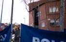 Fachada del edificio afectado por las llamas en el incendio en Rubí (Barcelona)