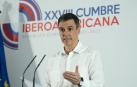 El presidente del Gobierno, Pedro Sánchez, en rueda de prensa al término de la Cumbre Iberoamericana en Santo Domingo

26/03/2023