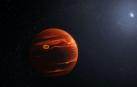 Interpretación artística del exoplaneta VHS 1256b situado a 40 años luz de la Tierra